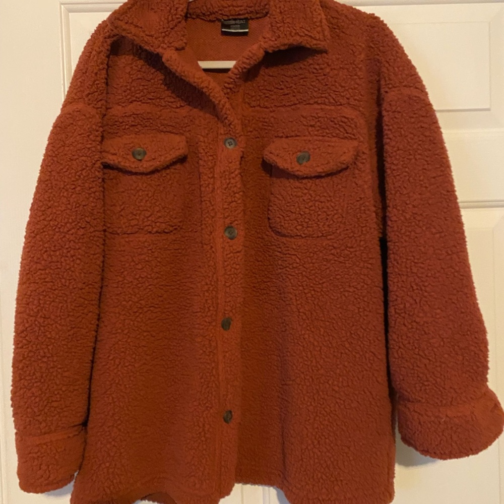 32 Degrees Cozy Rust Teddy Jacket